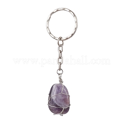Natural Mixed Gemstone Pendant Keychain&nbsp;KEYC-JKC00742