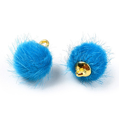 Faux Mink Fur Covered Charms&nbsp;WOVE-S084-36J