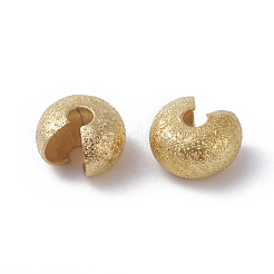 Textured Brass Crimp Beads Covers&nbsp;KK-I665-23G
