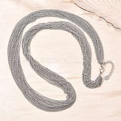 304 Stainless Steel Multi-strand Necklaces for Women&nbsp;NJEW-D326-01P