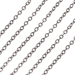 Brass Coated Iron Flat Cable Chains&nbsp;CH-TAC0007-02B