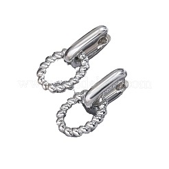 Twist Oval Brass Hoop Earrings&nbsp;FS-WG1BFD1-03