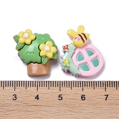 Spring Theme Opaque Cute Resin Decoden Cabochons&nbsp;RESI-B024-06