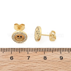 Brass Stud Earrings&nbsp;EJEW-S247-01C-G
