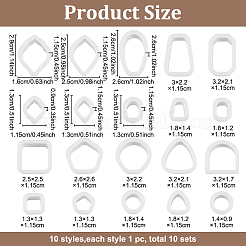 10Sets 10 Styles Plastic Molds&nbsp;DIY-UN0007-34