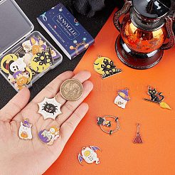 24Pcs 12 Style Halloween Theme Alloy Enamel Pendants&nbsp;ENAM-SC0003-35