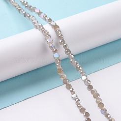 Transparent Electroplate Glass Beads Strands&nbsp;GLAA-E036-06B