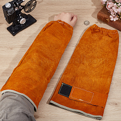 1Pair Cowhide Electric Welding Sleeve Guards&nbsp;AJEW-CL0003-34