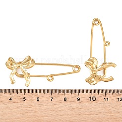Bowknot 304 Stainless Steel Safety Pins Brooch Findings&nbsp;SA-CBA098D-12A-G