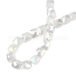 Electroplate Opaque Solid Color Glass Beads Strands&nbsp;EGLA-N002-43-01