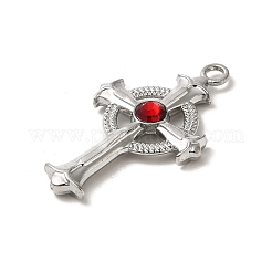 Alloy with Ruby Rhinestone Big Pendants&nbsp;FIND-G067-15E-P