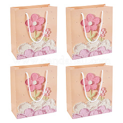 6Pcs Rectangle Paper FLower Gift Bags with Rope Handles&nbsp;ABAG-TA0001-29B