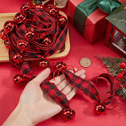5.5M Christmas Polyester Tartan Print Ribbon for Sewing Decoration&nbsp;OCOR-SP0001-15