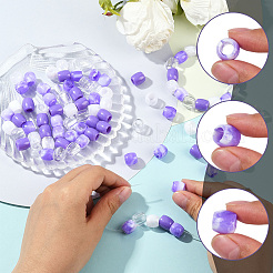 120Pcs 4 Styles ABS Plastic Imitation Pearl European Beads&nbsp;FIND-SC0019-27A