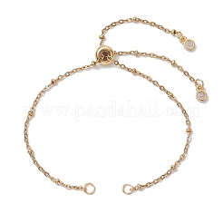 2Pcs 2 Colors 304 Stainless Steel Satellite Chain Bracelet Slider Making&nbsp;AJEW-JB01242