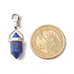 Natural Bullet-shaped Gemstone Pendant Decorations&nbsp;HJEW-JM00602