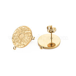 Ion Plating(IP) 304 Stainless Steel Stud Earring Findings&nbsp;STAS-N097-233LG