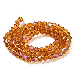 Transparent Electroplate Glass Beads Strands&nbsp;EGLA-A039-T3mm-L28