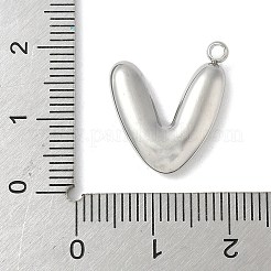 304 Stainless Steel Initial Pendants&nbsp;STAS-S186-12V-P