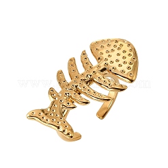 304 Stainless Steel Cuff Open Rings&nbsp;RJEW-Z147-02G
