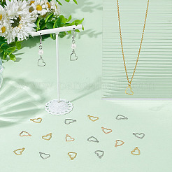 120Pcs 3 Colors 304 Stainless Steel Open Pendants&nbsp;STAS-WR0001-19B