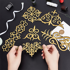 12Pcs 6 Styles Polyester Computerized Embroidery Iron on/Sew on Patches&nbsp;PATC-NB0001-18