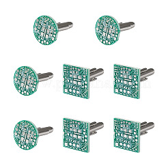 4 Pairs 2 Style Brass Cufflinks&nbsp;AJEW-CF0001-22