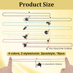 16Pcs 4 Colors Polyester Notebook Elastic Ropes&nbsp;HJEW-OC00388
