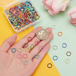 200Pcs 20 Colors Baking Paint Iron Open Jump Rings&nbsp;IFIN-PH0002-10