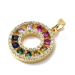 Brass Micro Pave Cubic Zirconia Pendants&nbsp;KK-H089-13G