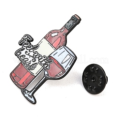 Red Wine with Feel with heart Enamel Brooches&nbsp;JEWB-I063-02EB-03