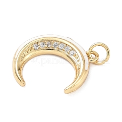 Brass Micro Pave Cubic Zirconia Pendants&nbsp;KK-D357-49G