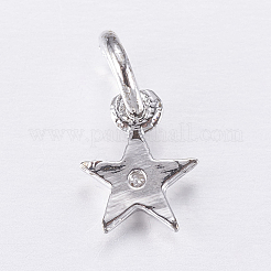 Brass Micro Pave Cubic Zirconia Charms&nbsp;LS-ZIRC-E135-30P