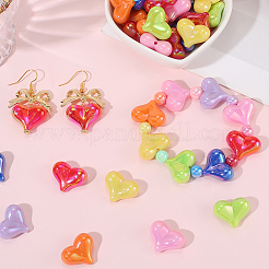 70Pcs 7 Styles AB Color Plated Acrylic Beads&nbsp;PACR-PA0001-08