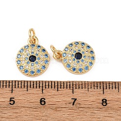 Brass Micro Pave Cubic Zirconia Charms&nbsp;KK-K408-15C-G