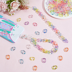 300Pcs Transparent Acrylic Quick Link Connectors&nbsp;TACR-SP0001-42