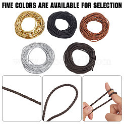 10M Round Imitation Leather Braided Cord&nbsp;WL-GF0001-32C-03