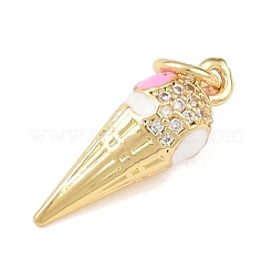 Brass Micro Pave Cubic Zirconia Pendants&nbsp;KK-H525-07G