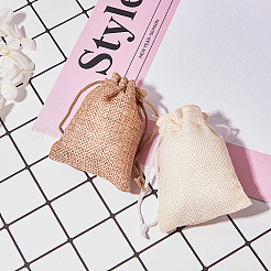 Burlap Packing Pouches Drawstring Bags&nbsp;ABAG-BC0001-08-9x7