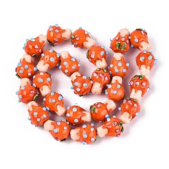 Handmade Lampwork Bumpy Beads&nbsp;LAMP-T022-06E
