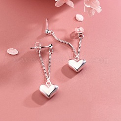 Heart Alloy Dangle Stud Earrings&nbsp;FS-WG2F047-01