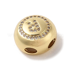 Rack Plating Brass & Cubic Zirconia Pendants&nbsp;KK-Z047-07G-R-RS