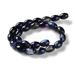 Natural Banded Agate (Dyed & Heated) Beads Strands&nbsp;G-M446-D01-01D
