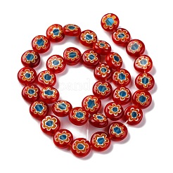 Handmade Millefiori Lampwork Beads Strands&nbsp;LAMP-G164-04