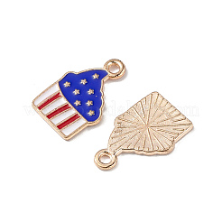 American Flag Style Alloy Enamel Pendants&nbsp;ENAM-K067-29