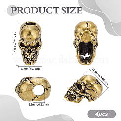 4Pcs Brass Beads&nbsp;KK-PH0013-27AG