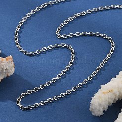 3MM 304 Stainless Steel Cable Chain Necklaces&nbsp;NJEW-T016-09P