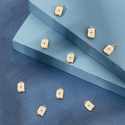 12Pcs Brass Micro Pave Clear Cubic Zirconia Pendants&nbsp;ZIRC-BBC0003-69