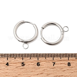 Stainless Steel Huggie Hoop Earring Findings&nbsp;STAS-J400-36B-P