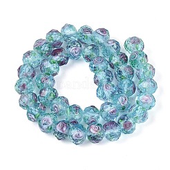 Handmade Luminous Lampwork Beads Strands&nbsp;LAMP-N037-01E